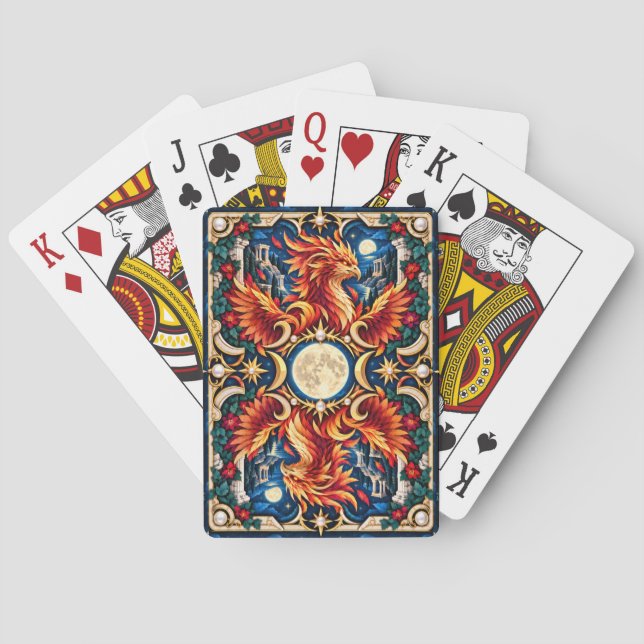 Fenix, Pappersklippt Monster Casinokort (Baksidan)