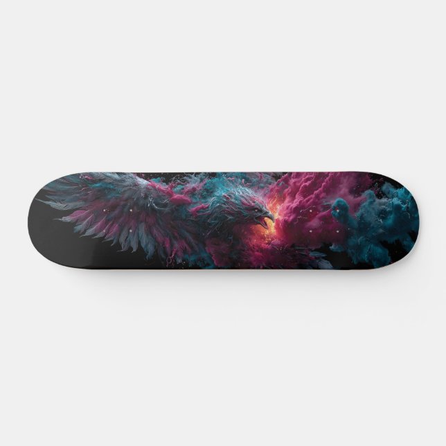 Fenix uppstiger i en explosion av levande färger mini skateboard bräda 18,5 cm (Horz)