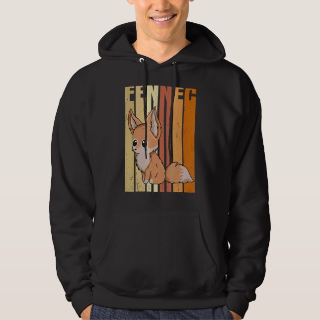 Fennec-citat för en Fennec Fox Fläkt Hoodie (Framsida)