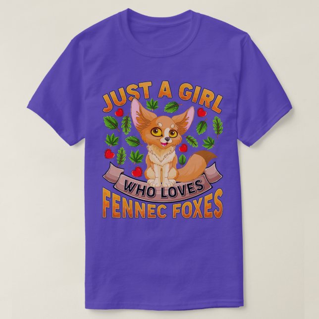 Fennec FoÄlskare är bara en flicka som Kärlek Fenn T Shirt (Design framsida)