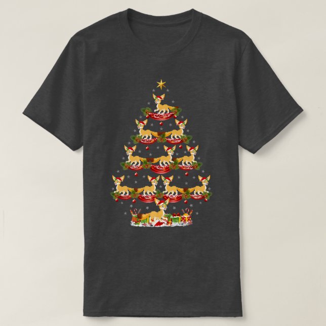 Fennec FoJulafton Träd Lighting Fennec Fo Jul T Shirt (Design framsida)