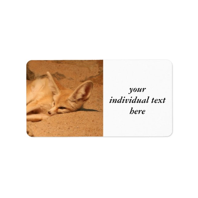 Fennec Fox Adressetikett (Framsidan)