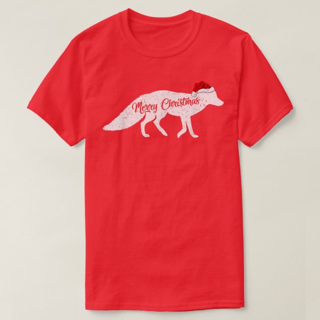 Fennec Fox Animal Lover Julafton Santa Hat Fennec  T Shirt (Design framsida)