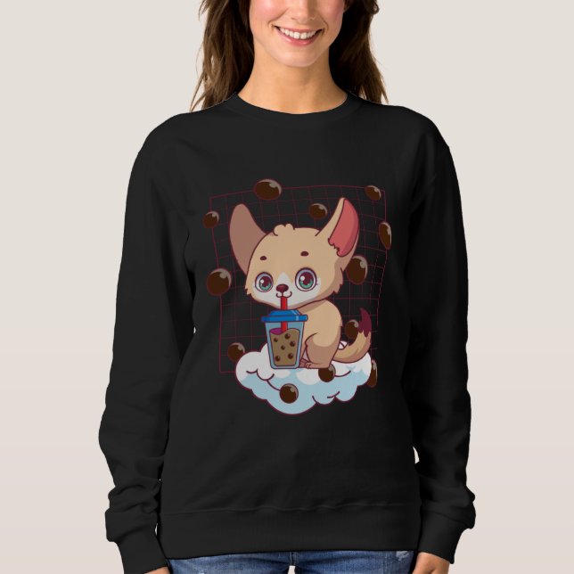 Fennec Fox Bubble Tea Fennec Fox  Fennec Foxes T Shirt (Framsida)