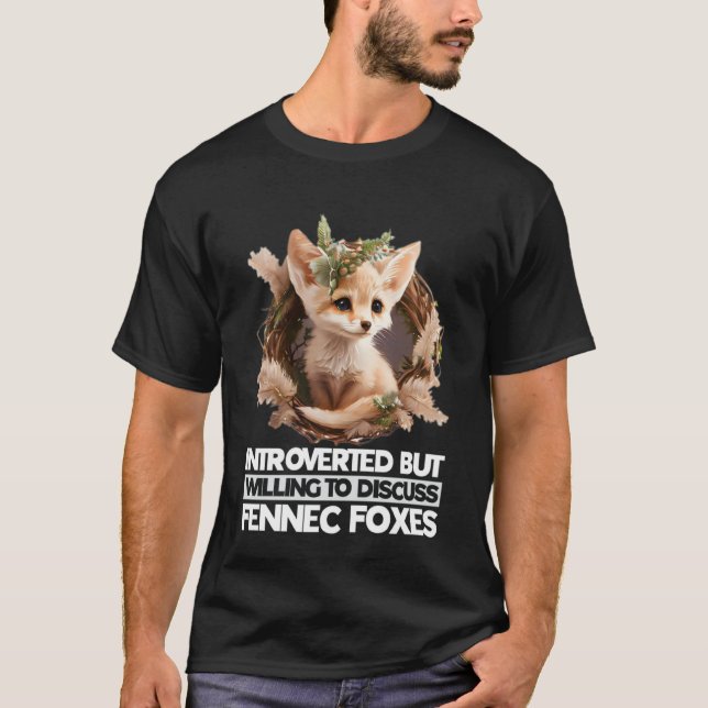 Fennec Fox Cute Fennie Foxes Fenec Animal Fox 1 T Shirt (Framsida)