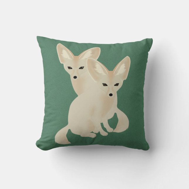 Fennec Fox Dekorativ kudde (Framsida)