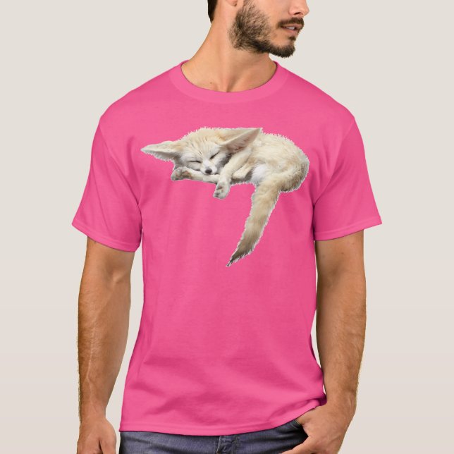 Fennec Fox Fox Sleeping Fox T Shirt (Framsida)