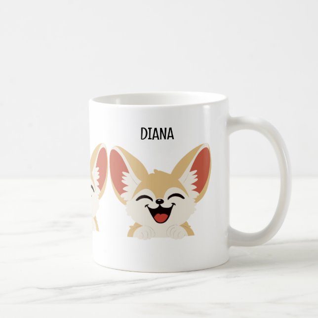 Fennec Fox Mugg, Fennec Fox Gift Kaffemugg (Höger)