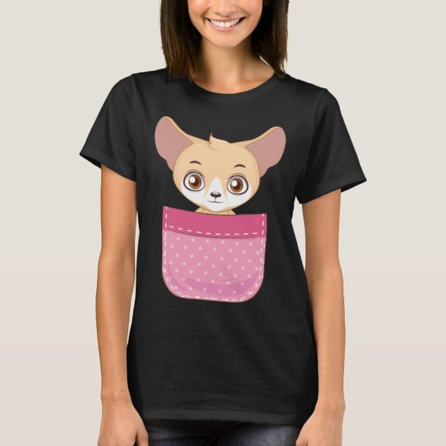 Fennec Fox Pocket Fennec Fox  Fennec Foxes T Shirt (Framsida)