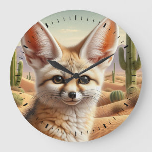 Fennec Fox Stor Klocka