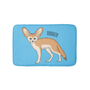 Fennec Fox-tecknad illustration Badrumsmatta