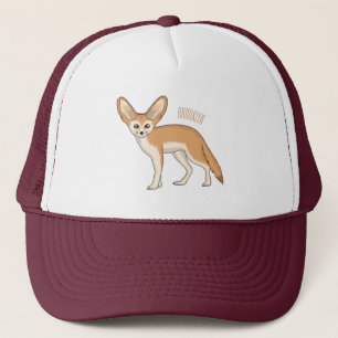 Fennec Fox-tecknad illustration Keps