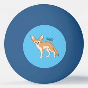 Fennec Fox-tecknad illustration Pingisboll