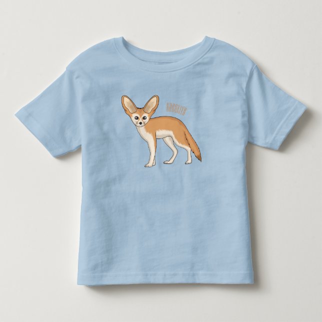 Fennec Fox-tecknad illustration T Shirt (Framsida)