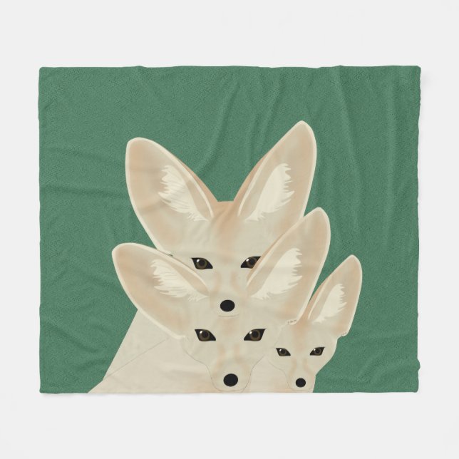 Fennec Foxes Fleece Blanket (Framsidan (Horisontell))