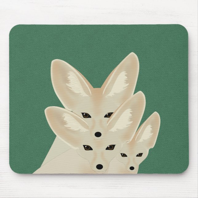 Fennec Foxes Mousepad Musmatta (Framsidan)
