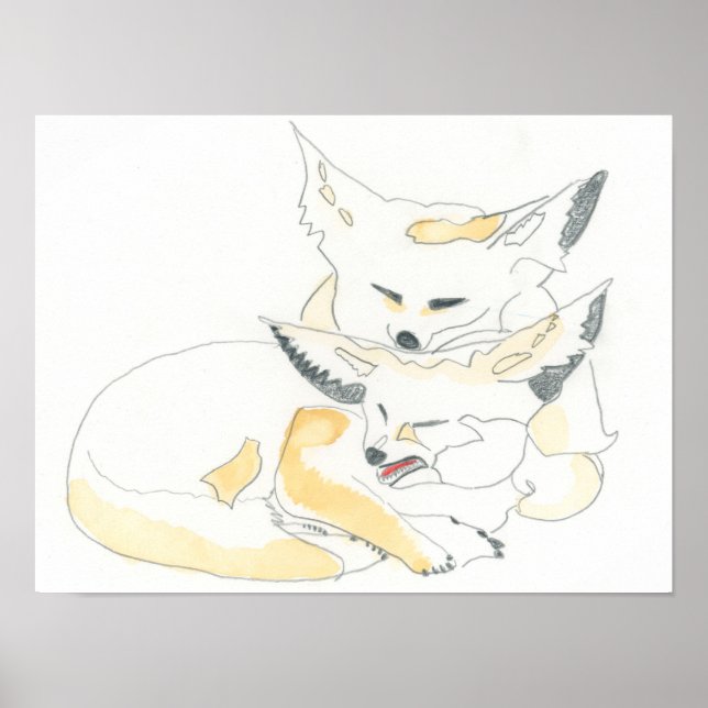 Fennec Foxes Poster (Framsidan)