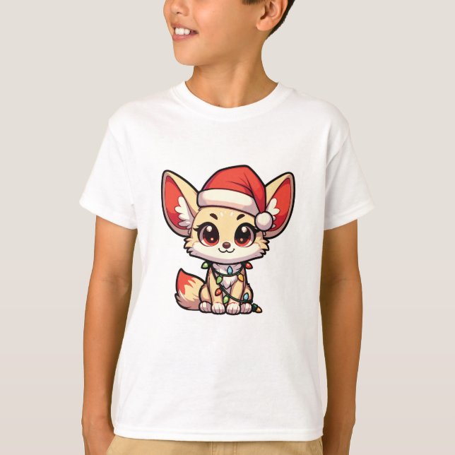 Fennec God jul Winter Animals Cute Fennecs T Shirt (Framsida)