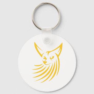 Fennec räv i Swishteckningstil Nyckelring