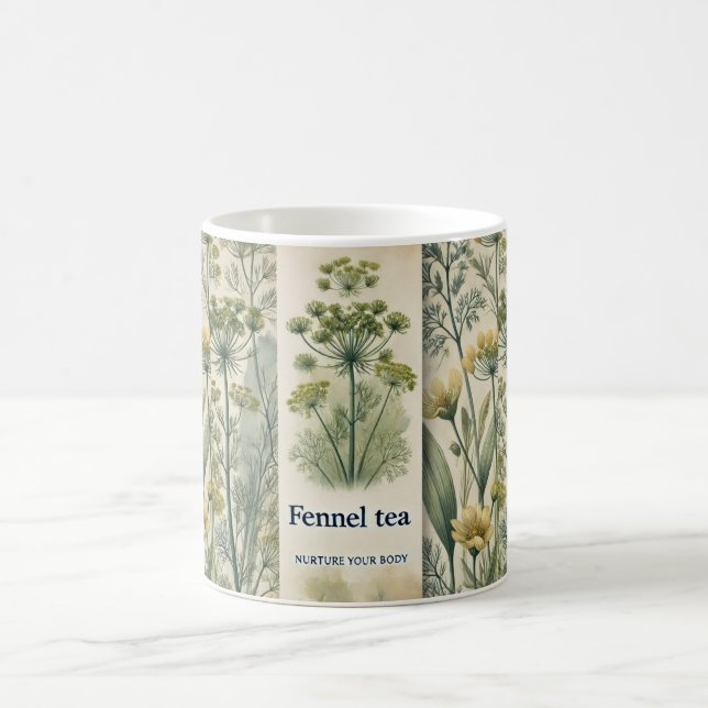Fennel Tea Design AI art Kaffemugg (Center)