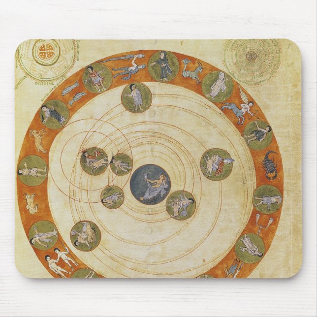 Fenomen av Aratus, cosmological diagram Musmatta (Framsidan)