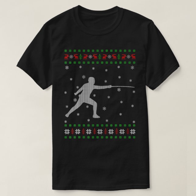 Fenomenet Ugly jul Sweater Stil Funny Fence T Shirt (Design framsida)