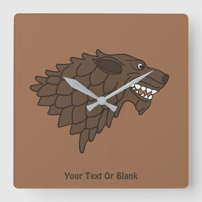 Fenrir/Fenrisvarg Fyrkantig Klocka (Framsida)