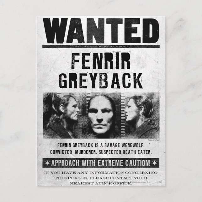 Fenrir Greyback ville Poster Vykort (Framsida)