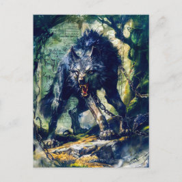 Fenrir-Varg kedjad i mystikum Helg Vykort