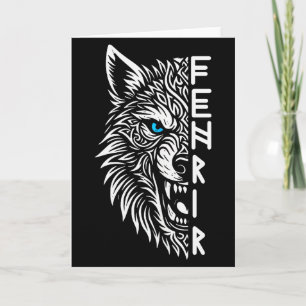 Fenrir Viking Varg Av Odin Norse Viking Keltisk Fe Kort