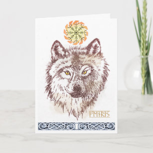 Fenrir Viking varg-kort Kort