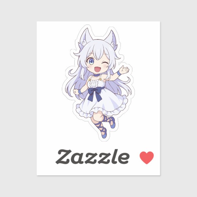 Fenrys Chibi Style Fanart Klistermärken (Ark)