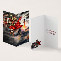 Fensalir Door: Yuletide Kindness Hälsning-kort