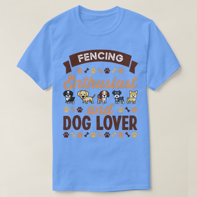Fensionsentusiast och Hund älskare Gift T Shirt (Design framsida)