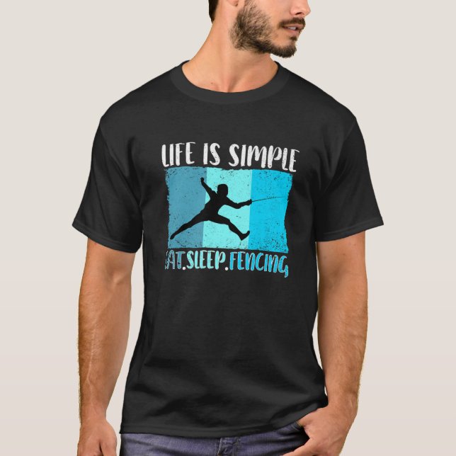 Fensionsstaket för martialkonst Sword Combat Fatin T Shirt (Framsida)