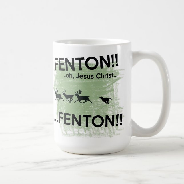 Fenton - Jesus Kristus!! Fenton hundmugg Kaffemugg (Höger)