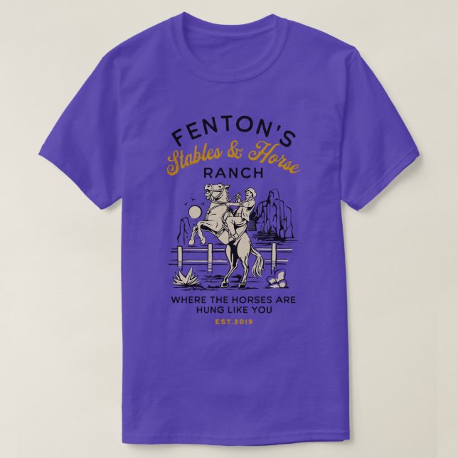 Fentons Stables Horse Ranch Est 2019 T Shirt (Design framsida)