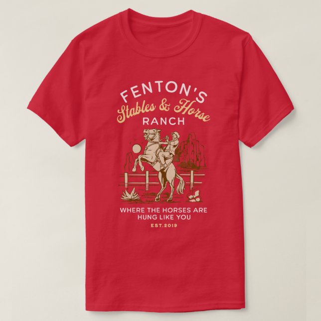 Fentons Stables Horse Ranch T Shirt (Design framsida)