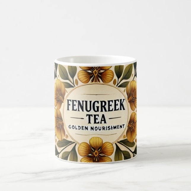 Fenugreek Tea Design AI art Kaffemugg (Center)