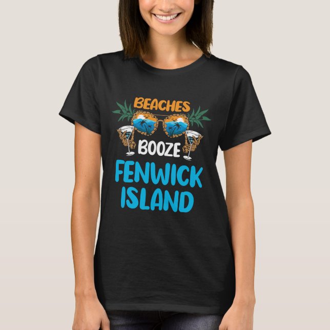 Fenwick Island Delaware Beacher Vacation Party Mat T Shirt (Framsida)