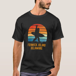 Fenwick Island Delaware Sasquatch Souvenir T Shirt