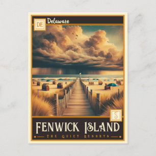 Fenwick Island, Delaware VINTAGE Vykort