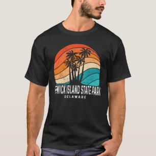 Fenwick Island State Park Delaware Palm Tree Beach T Shirt