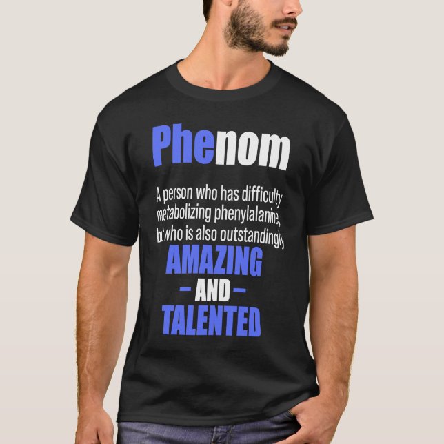 Fenylketonuri PKU Strong Warrior Phenom Awarenes T Shirt (Framsida)