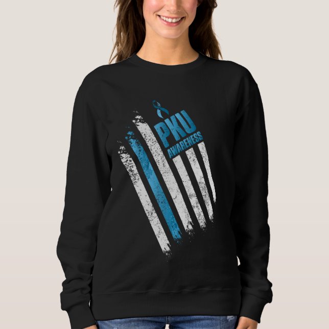 Fenylketonuria Pku Strong Warrior US Flaggor Aware T Shirt (Framsida)