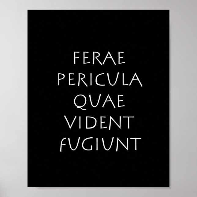 Ferae pericula quae vident fugiunt poster (Framsidan)