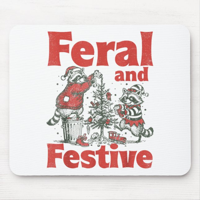 Feral And Festive Raccoon Santa Christmas Holiday  Musmatta (Framsidan)