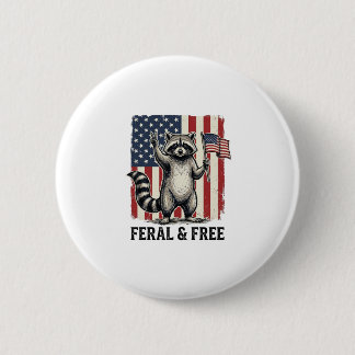 Feral and Free Patriotic Raccoon Vintage Shirt Des Knapp