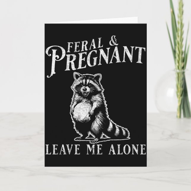 Feral And Pregnant Funny Pregnant Raccoon Baby Ann Kort (Framsida)