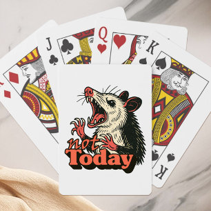 Feral Arg Possum, inte idag, typografi Casinokort